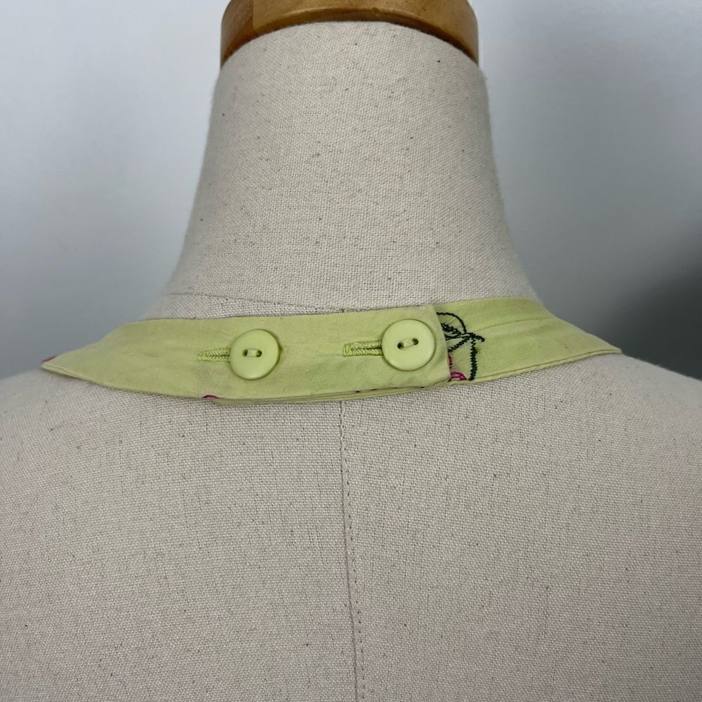 Vintage Embroidered Halter Cherry Dress - Picture 6 of 12